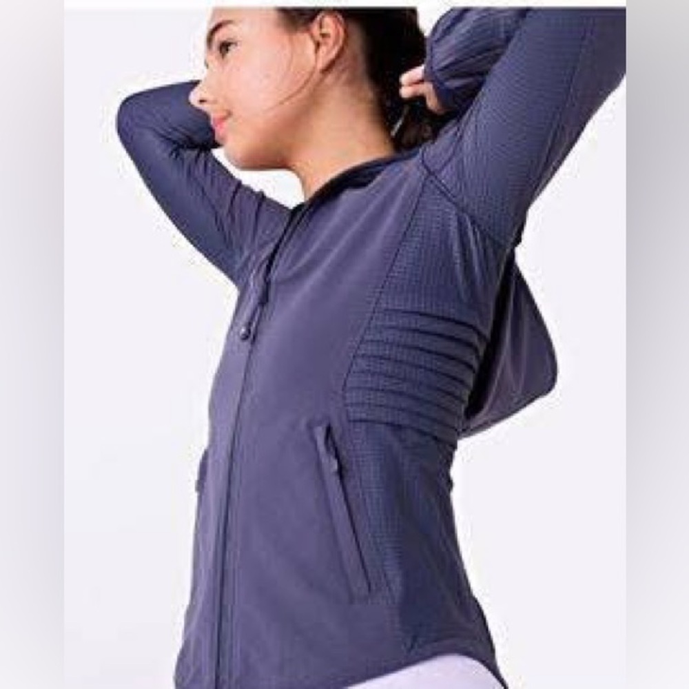 Ivivva Girls Purple Zip-Up Hooded Jacket